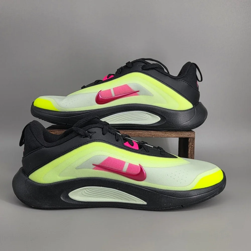 Nike A'One SE GS Basketball Shoes Youth 5.5Y Black Hyper Pink Volt HQ2294-001